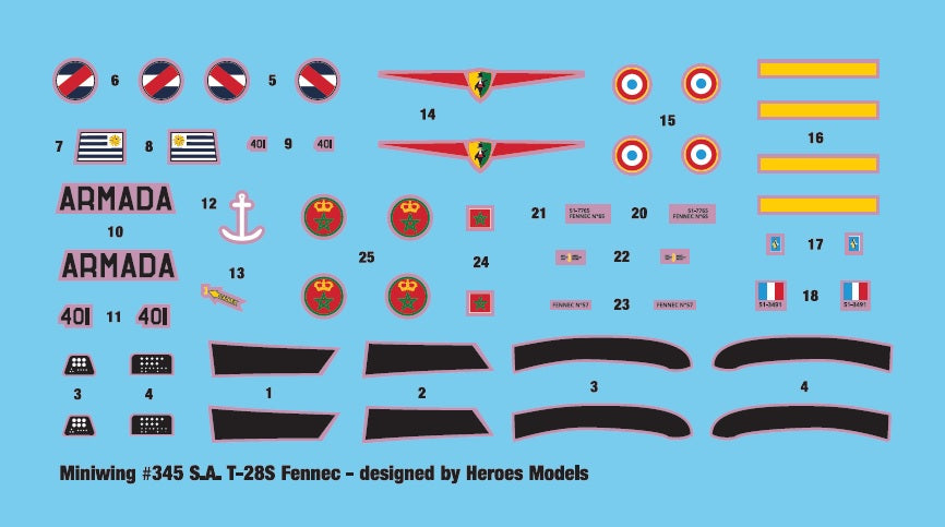 Miniwing-Plastic 345 1:144 Sud-Aviation T-28S FENNEC