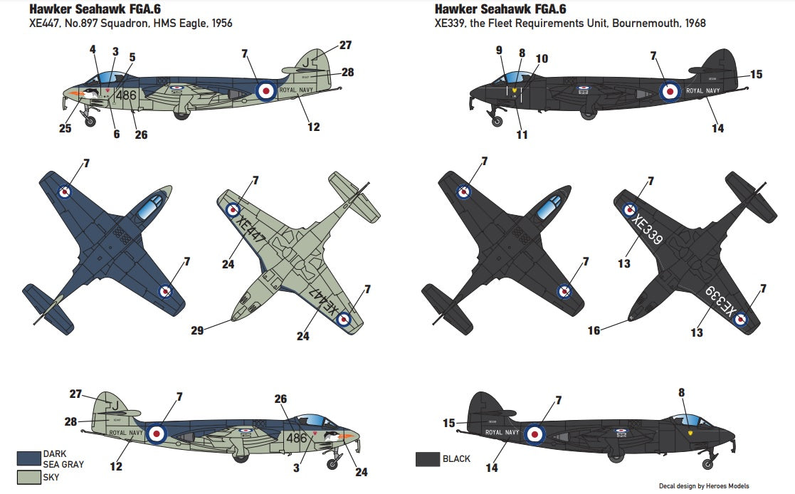 Miniwing-Plastic 347 1:144 Hawker SEA HAWK FGA.6