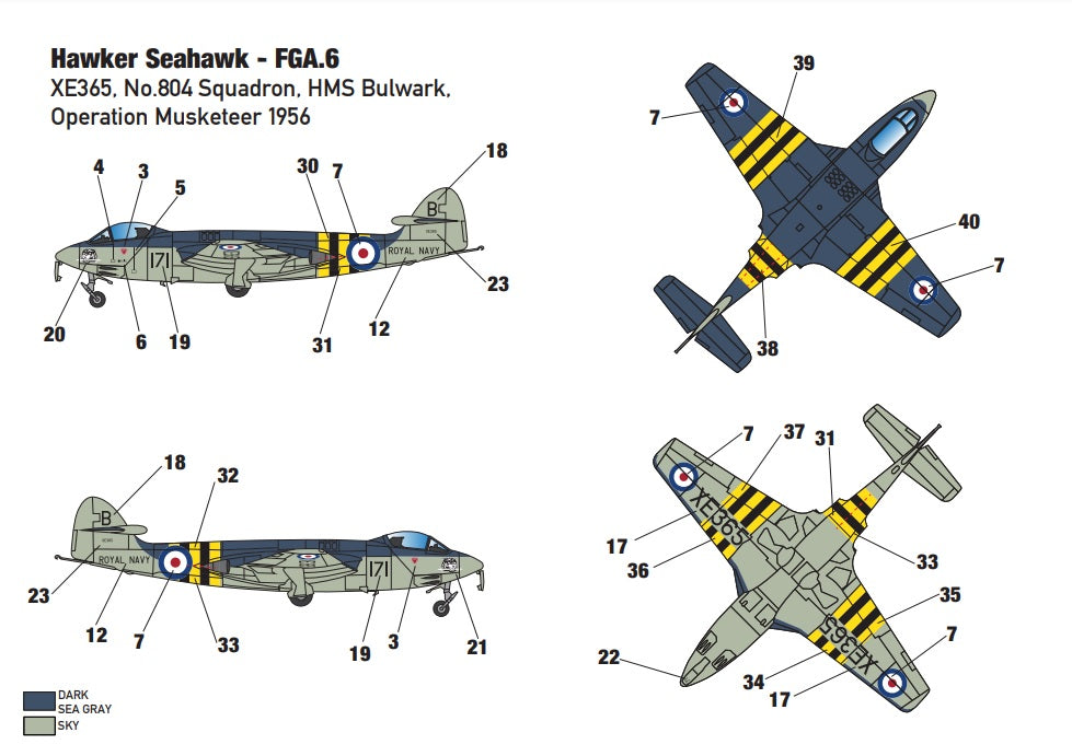 Miniwing-Plastic 347 1:144 Hawker SEA HAWK FGA.6