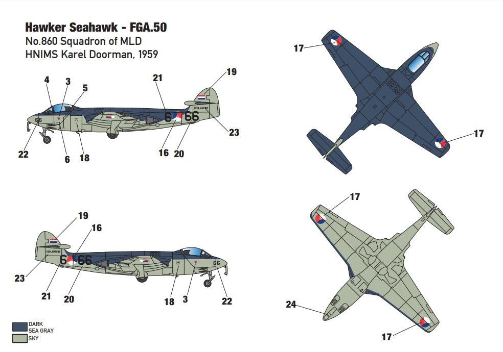 Miniwing-Plastic 348 1:144 Hawker SEA HAWK Mk.50 / Mk.101