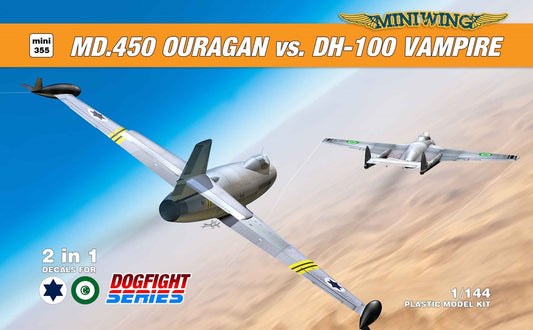 Miniwing-Plastic 355 1:144 Ouragan vs. de Havilland Vampire / Dogfight set