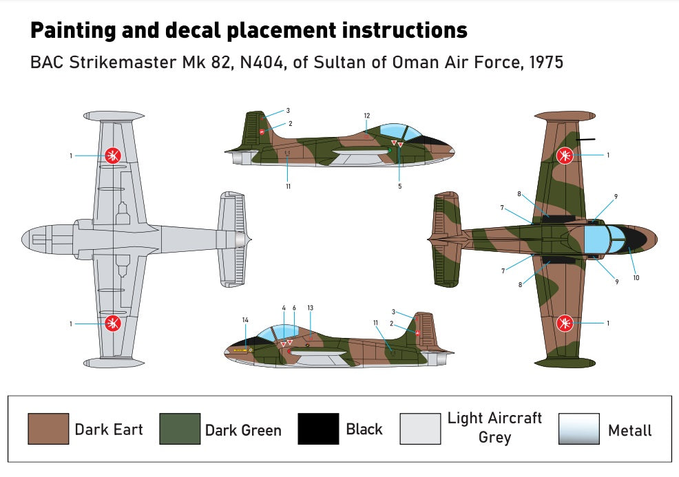 Miniwing-Plastic 357 1:144 BAC Strikemaster / Oman 1 kit bagged, 1 decal version