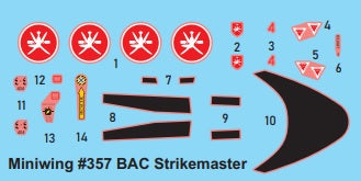 Miniwing-Plastic 357 1:144 BAC Strikemaster / Oman 1 kit bagged, 1 decal version