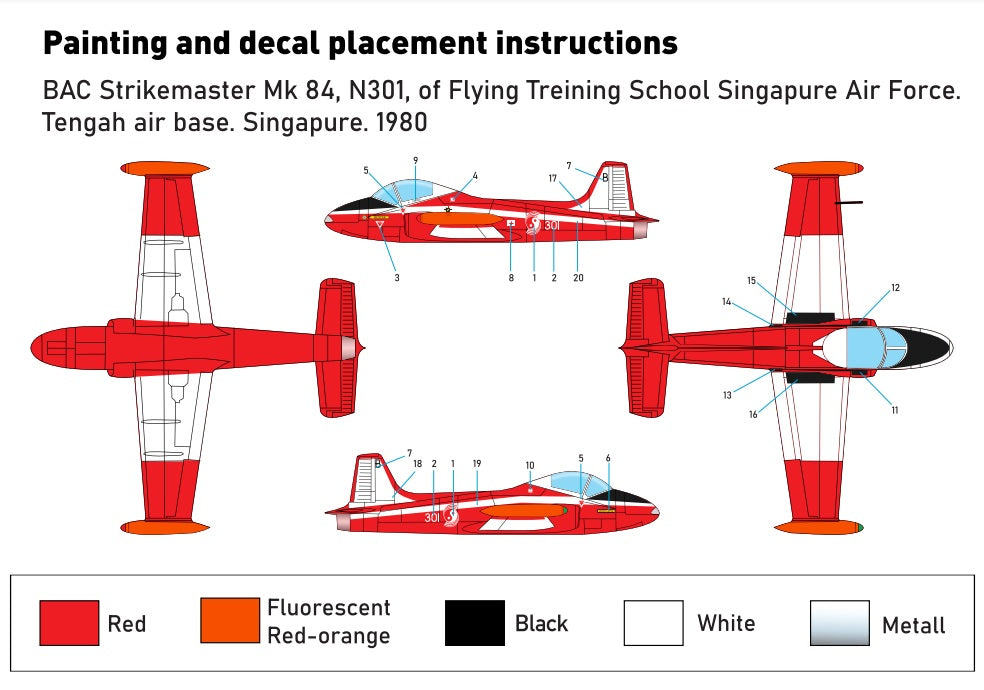 Miniwing-Plastic 358 1:144 BAC Strikemaster / Singapore