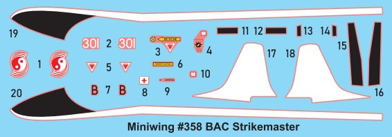 Miniwing-Plastic 358 1:144 BAC Strikemaster / Singapore