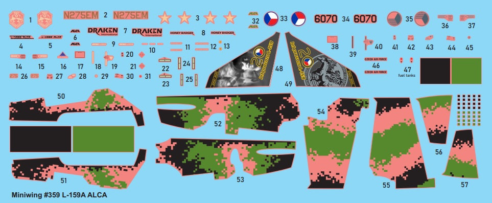 Miniwing-Plastic 359 1:144 Aero L-159A ALCA / Czech AF + Desert Draken