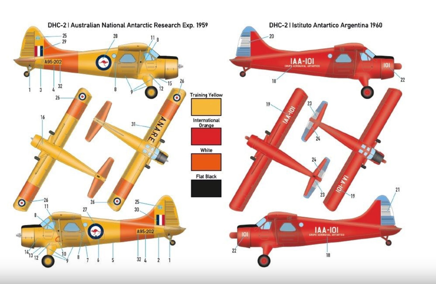 Miniwing-Plastic 362 1:144 de Havilland Canada DHC-2 Beaver / Over Antarctica