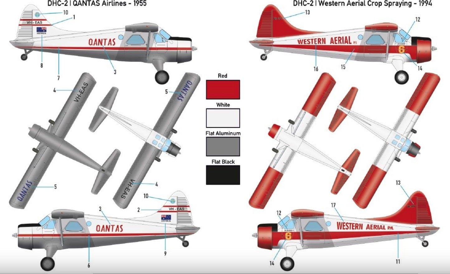 Miniwing-Plastic 365 1:144 de Havilland Canada DHC-2 Beaver / civilian users