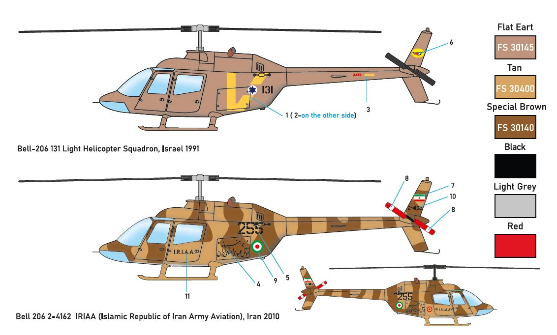 Miniwing-Plastic 370 1:144 Bell OH-58A KIOWA / Middle East