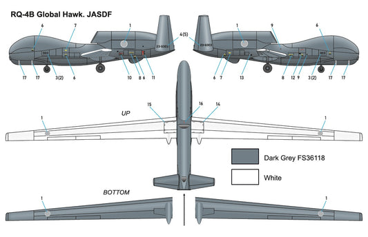 Miniwing-Plastic mini 374 1:144 Northrop Grumman RQ-4B GLOBAL HAWK / JASDF