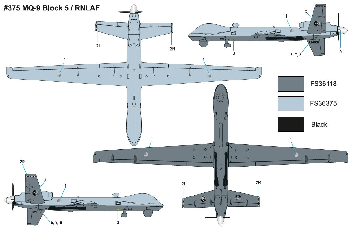 Miniwing-Plastic mini 375 1:144 General Atomics MQ-9 REAPER - Block 5 / RNLAF