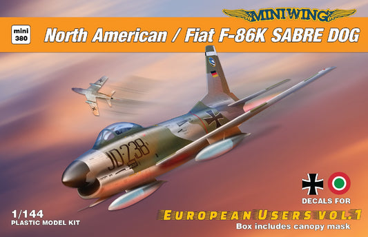 Miniwing-Plastic 380 1:144 North-American/Fiat F-86K SABRE DOG