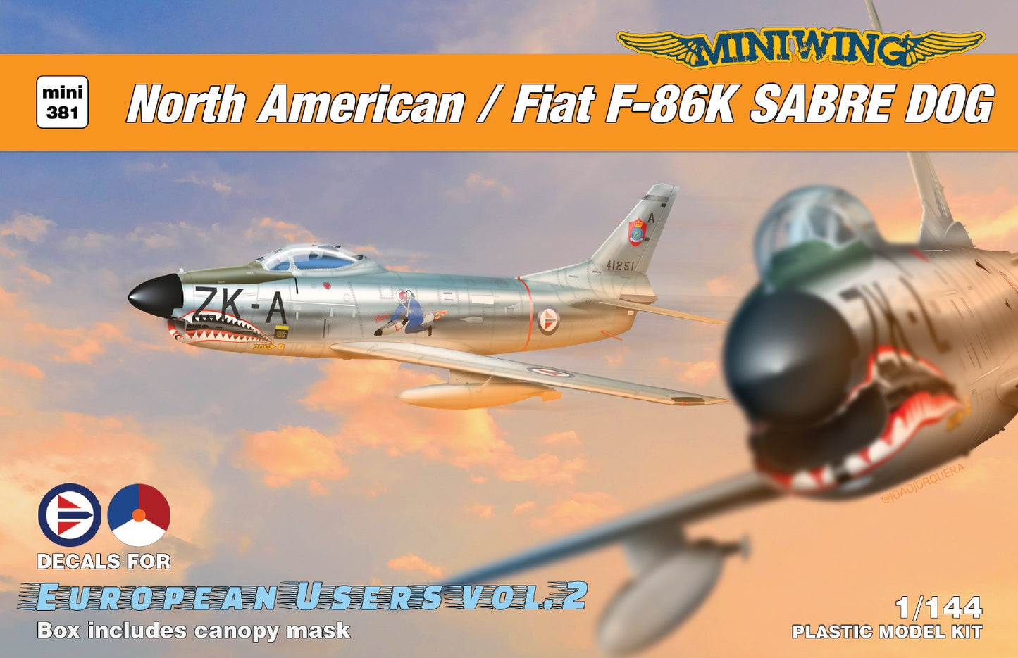 Miniwing-Plastic 381 1:144 North-American/Fiat F-86K SABRE DOG