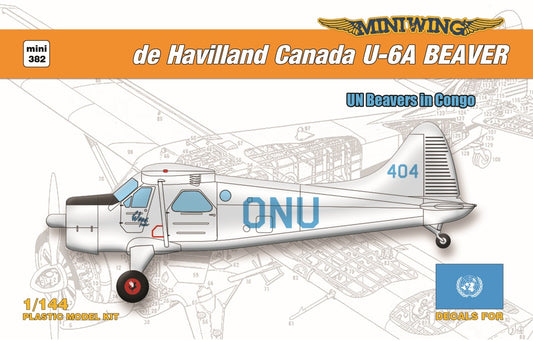 Miniwing-Plastic 382 1:144 de Havilland Canada U-6A / UN service in Congo