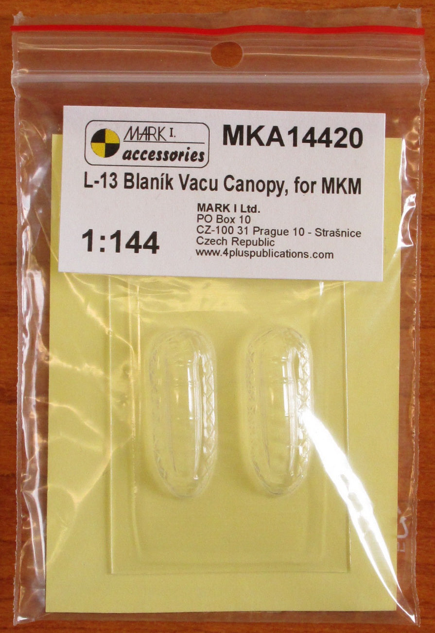 Mark I Models MKA14420 1:144 Let L-13/TZ-13 Blanik Vacu Canopy 2pcs