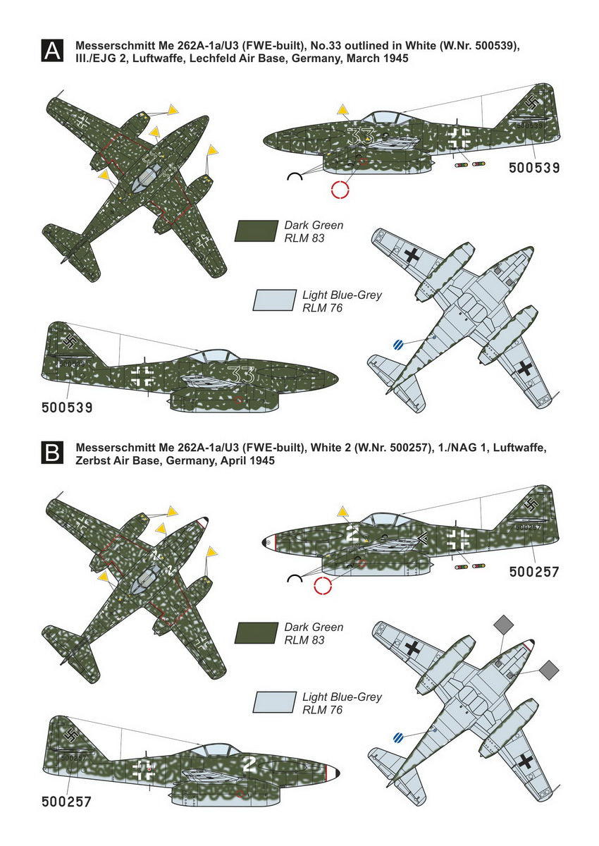 Mark I Models MKA14423 1:144 Messerschmitt Me-262A Conversion & Weapon Set