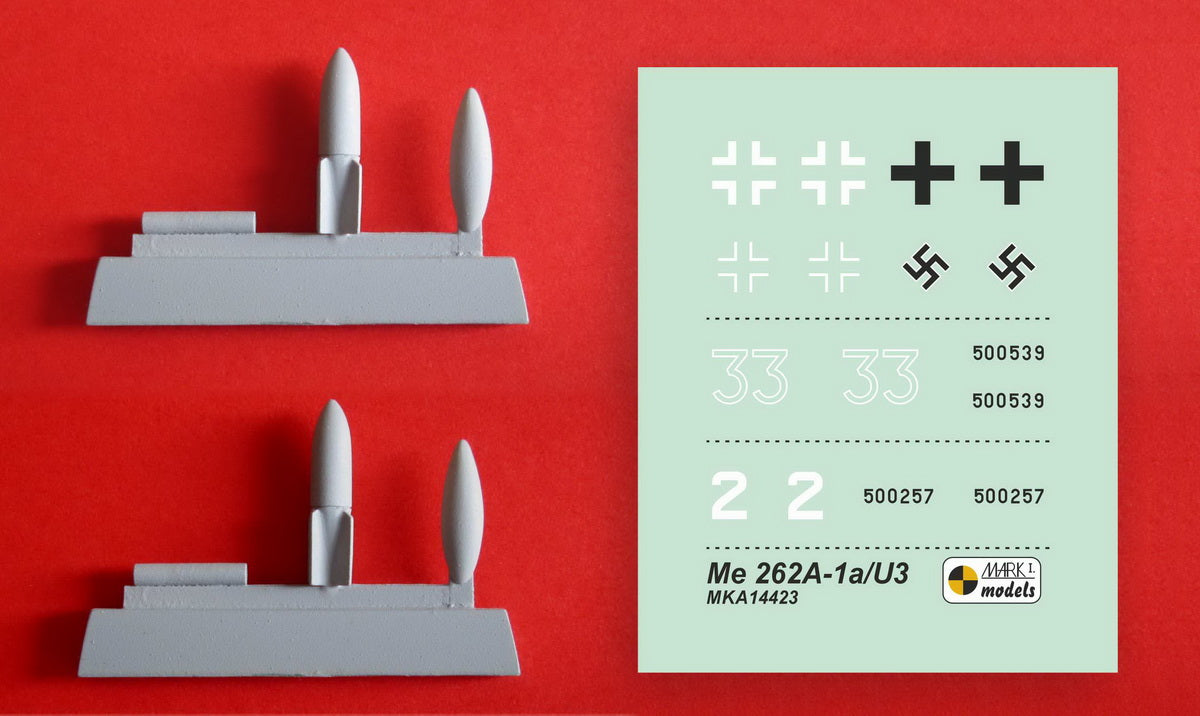 Mark I Models MKA14423 1:144 Messerschmitt Me-262A Conversion & Weapon Set