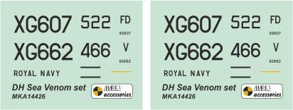 Mark I Models MKA14426 1:144 de Havilland Sea Venom Weapon Set - Resin Parts & Decals