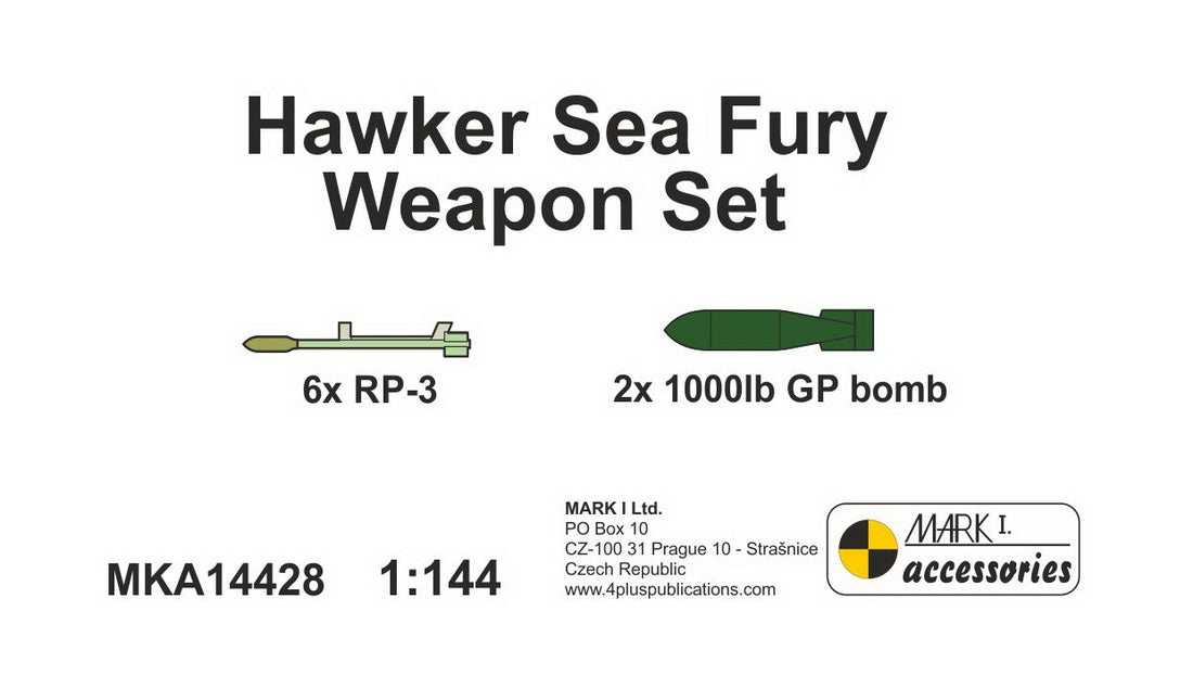 Mark I Models MKA14428 1:144 Hawker Sea Fury Weapon Set