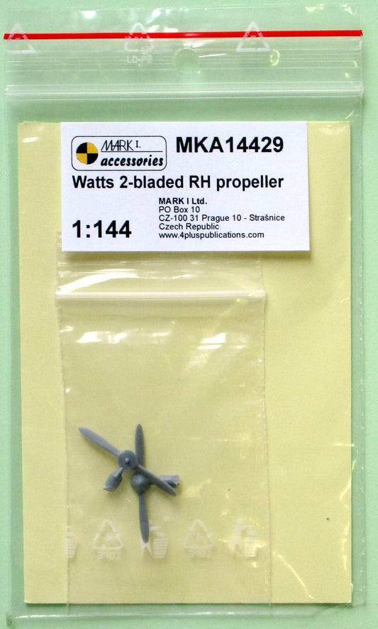 Mark I Models MKA14429 1:144 Watts 2-bladed RH propeller (2 pcs)