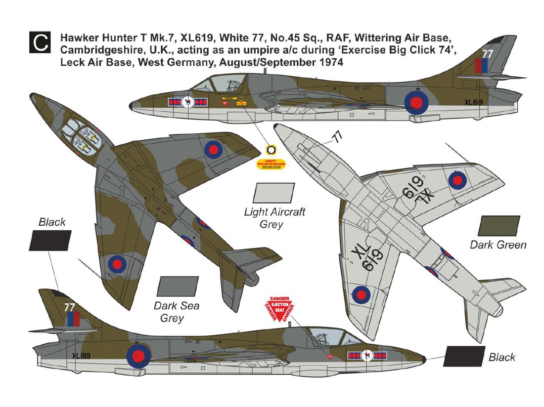 Mark I Models MKA14431 1:144 Hawker Hunter T.7 (RAF) Conversion Set (2in1)