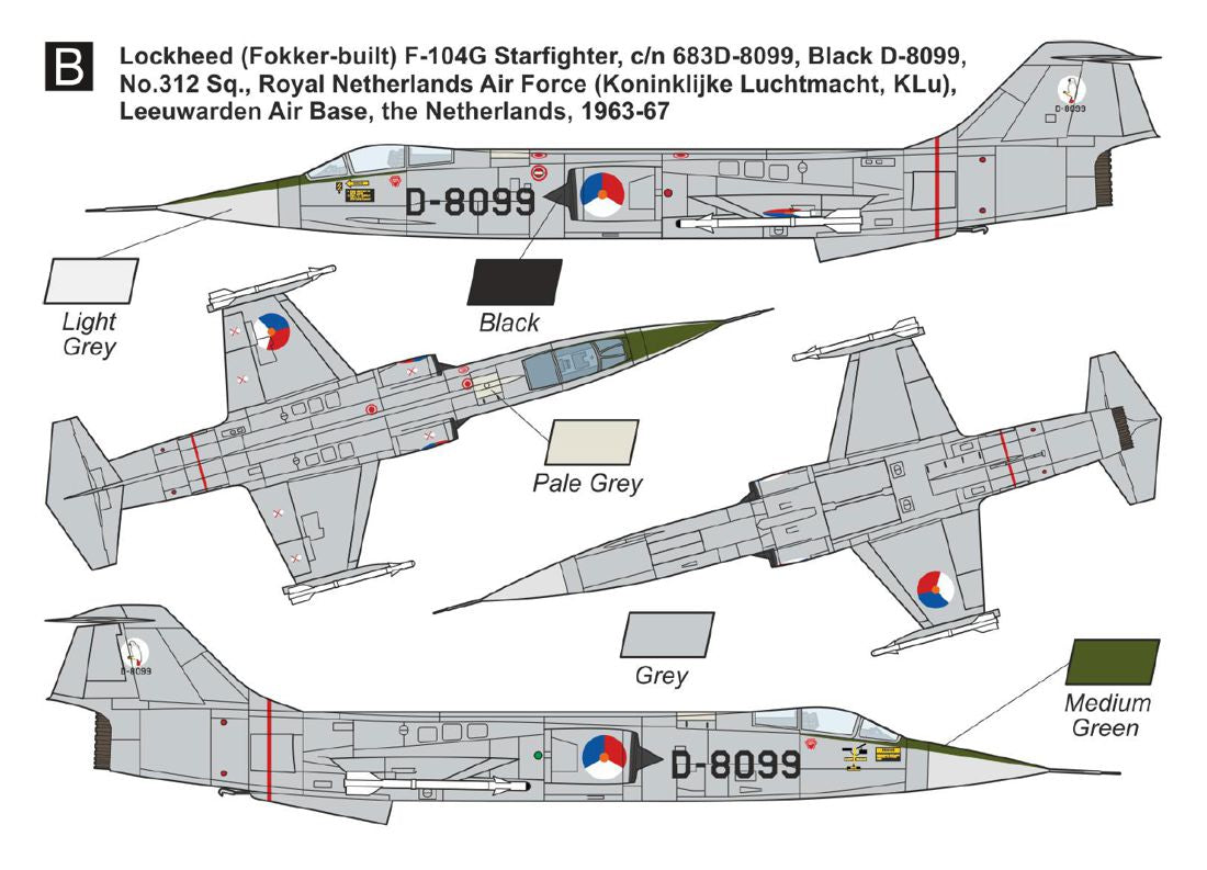 Mark I Models MKA14434 1:144 Lockheed F-104G Starfighter 'Wingtip-mounted Sidewinders' Conversion set