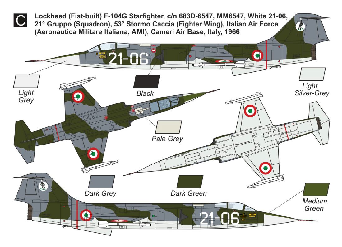 Mark I Models MKA14434 1:144 Lockheed F-104G Starfighter 'Wingtip-mounted Sidewinders' Conversion set