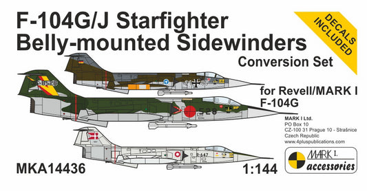 Mark I Models MKA14436 1:144 Lockheed F-104G/F-104J Starfighter 'Belly-mounted Sidewinders' Conversion set