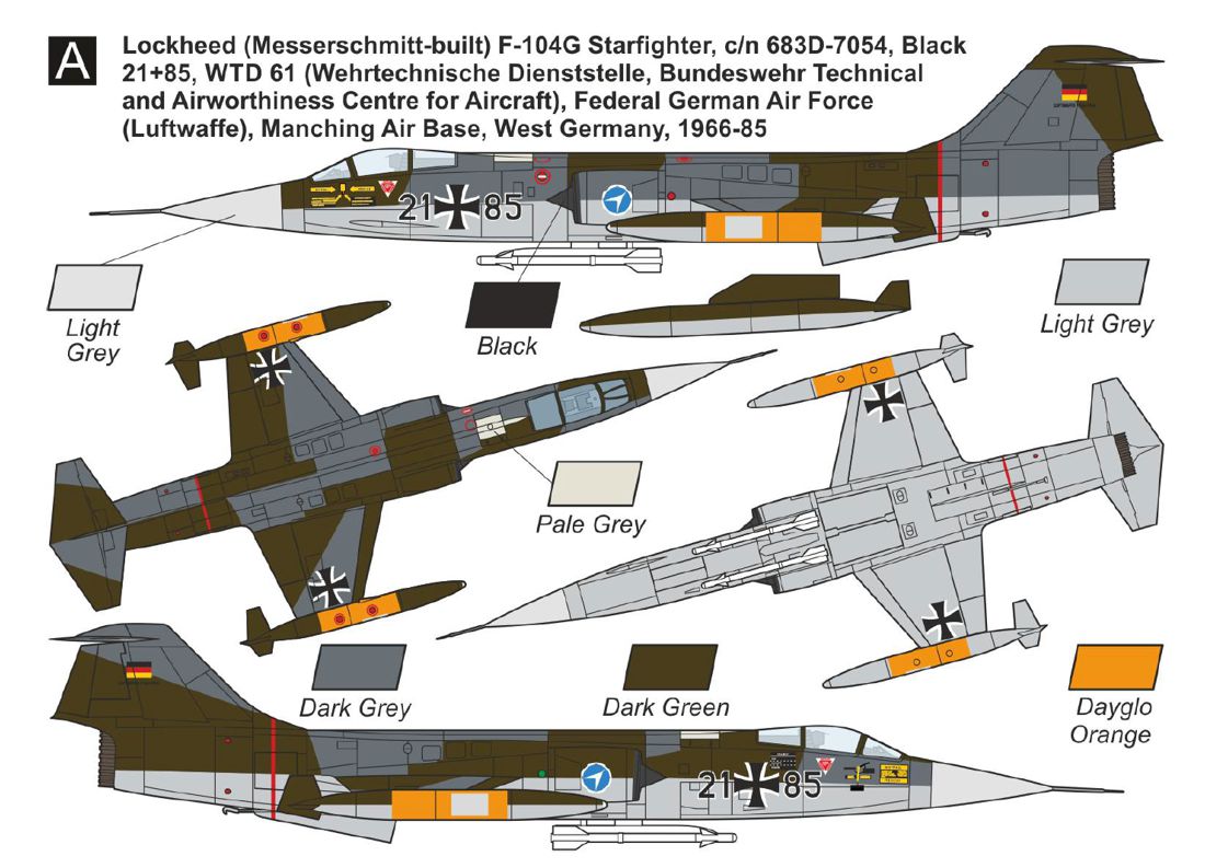 Mark I Models MKA14436 1:144 Lockheed F-104G/F-104J Starfighter 'Belly-mounted Sidewinders' Conversion set