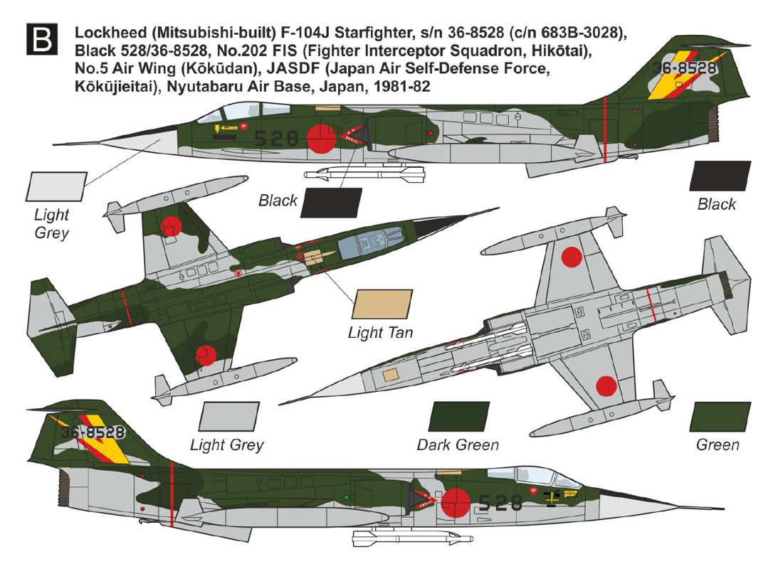Mark I Models MKA14436 1:144 Lockheed F-104G/F-104J Starfighter 'Belly-mounted Sidewinders' Conversion set