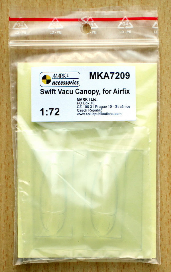 Mark I Models MKA7209 1:72 Supermarine Swift FR.5 Vac Canopy (x 2 pcs)