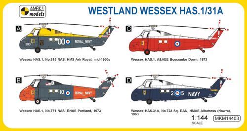 Mark I Models MKM14403 1:144 Westland Wessex HAS.1/HAS.31A