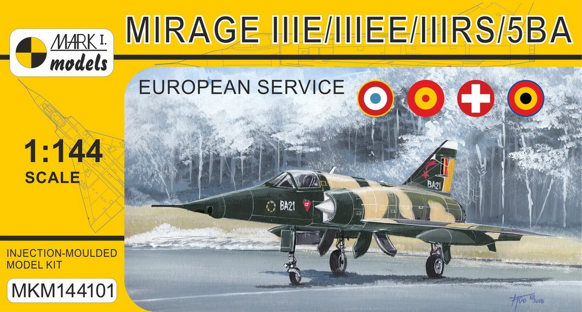 Mark I Models MKM144101 1:144 Dassault-Mirage IIIE/EE/RS/5BA 'In Europe' (French, Spanish, Swiss & Belgian AF)