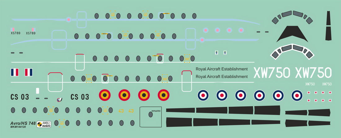 Mark I Models MKM144120 1:144 Hawker-Siddeley HS.748 Andover Military 'Europe' (RAF, RAE, Belgian AF)
