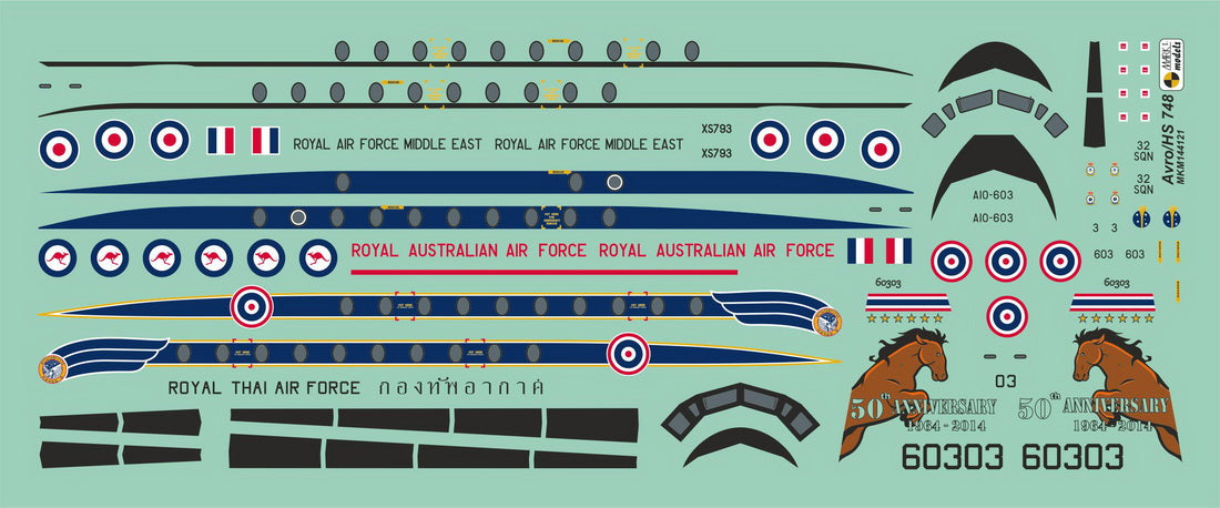 Mark I Models MKM144121 1:144 Hawker-Siddeley HS.748 Andover Military 'Asia & Australia' (RAF ME, RAAF, Royal Thai AF)