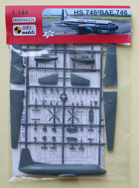 Mark I Models MKM144122L 1:144 Hawker-Siddeley HS.748/BAe.748 'Civil Livery' re-release, now bagged