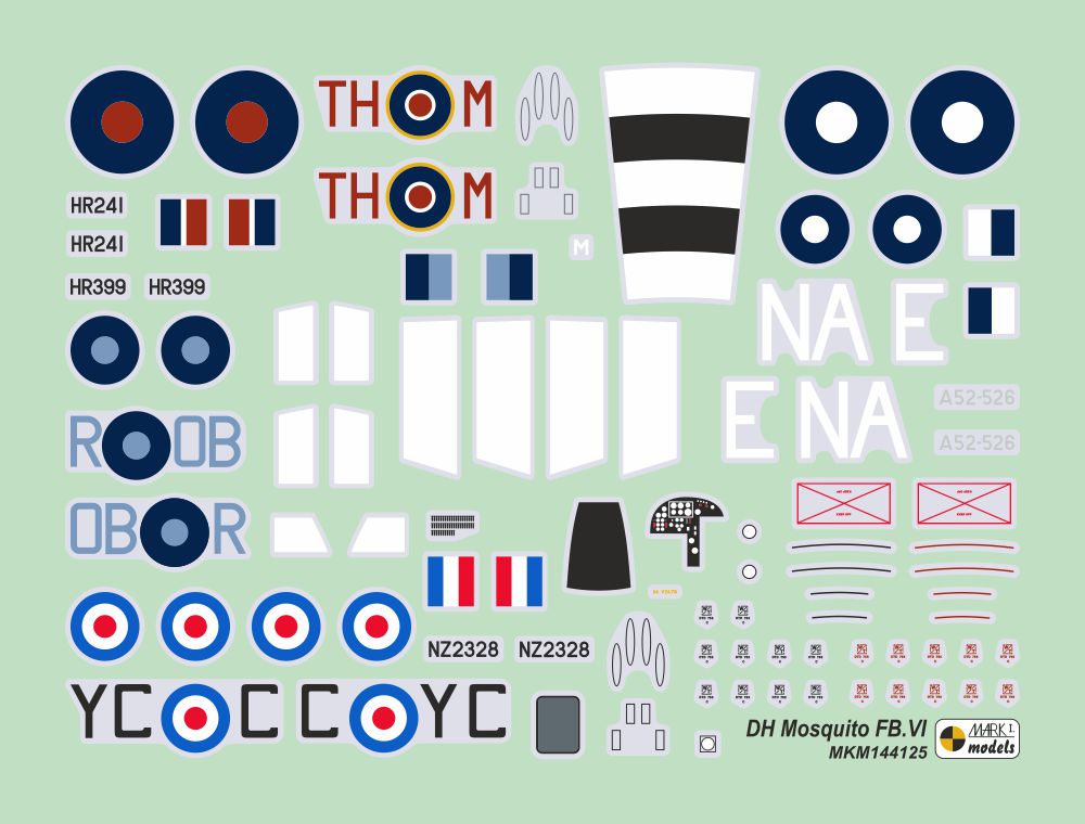 Mark I Models MKM144125 1:144 de Havilland Mosquito FB.VI 'Commonwealth Service' new plastic parts (propellers)