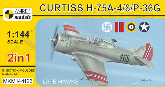 Mark I Models MKM144126 1:144 Curtiss H-75A-4/A-8/P-36G 'Late Hawks' (2in1 = 2 kits in 1 box) (Finnish AF, Norwegian AAS, RAF, USAAF)
