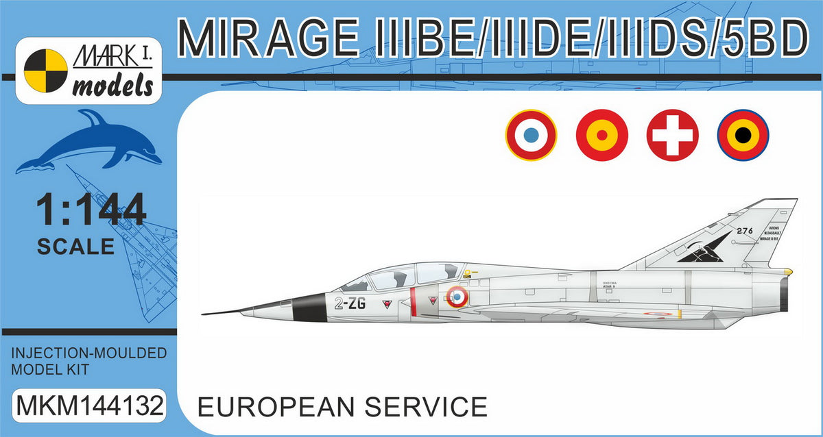 Mark I Models MKM144132 1:144 Dassault-Mirage IIIBE/DE/DS/5BD Two-seater 'European Service'