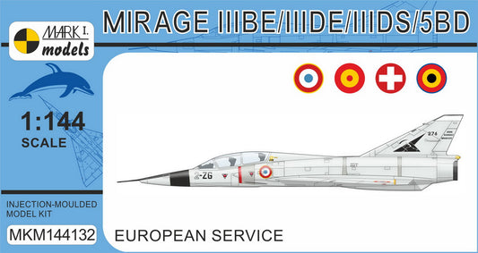 Mark I Models MKM144132 1:144 Dassault-Mirage IIIBE/DE/DS/5BD Two-seater 'European Service'