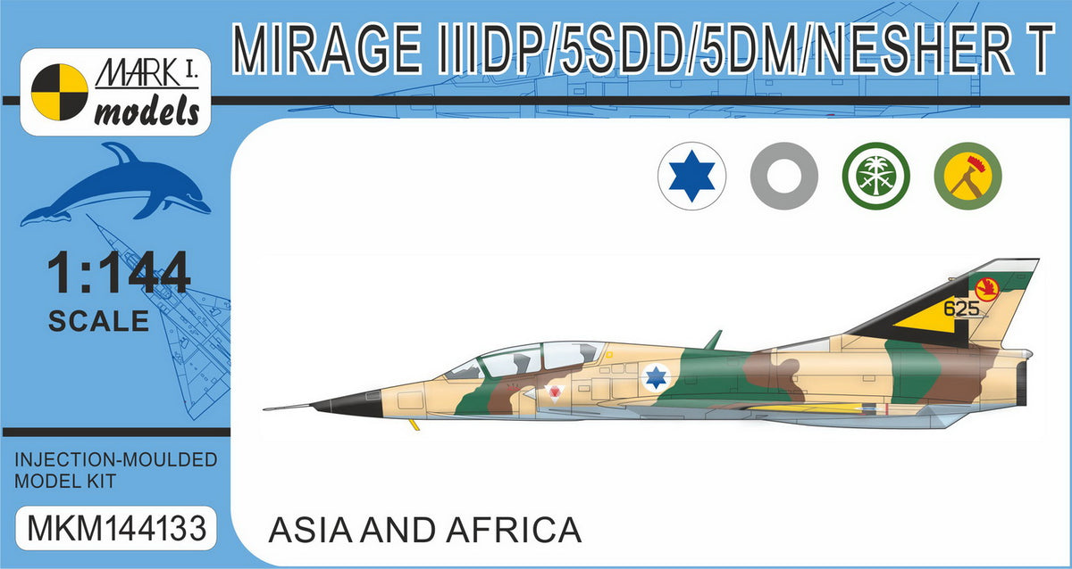 Mark I Models MKM144133 1:144 Dassault-Mirage IIIDP/5SDD/5DM/Nesher T Two-seater 'Asia & Africa'