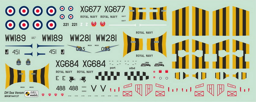 Mark I Models MKM144137 1:144 de Havilland Sea Venom FAW.21/22 'In Combat Operations' (2in1)