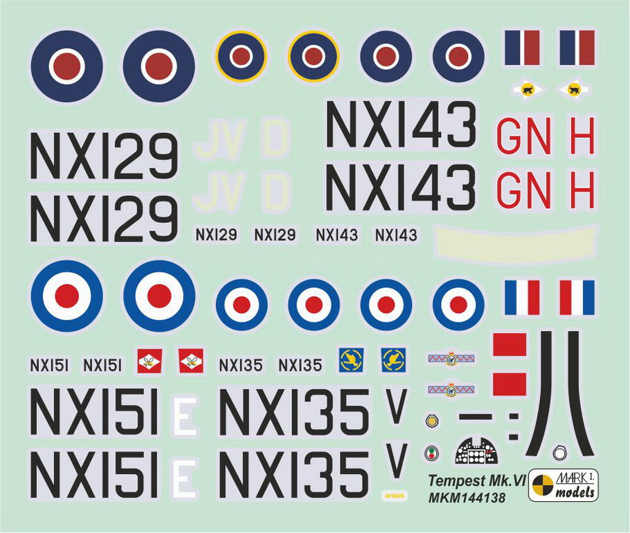 Mark I Models MKM144138 1:144 Hawker Tempest F.6 'Middle East Operations'