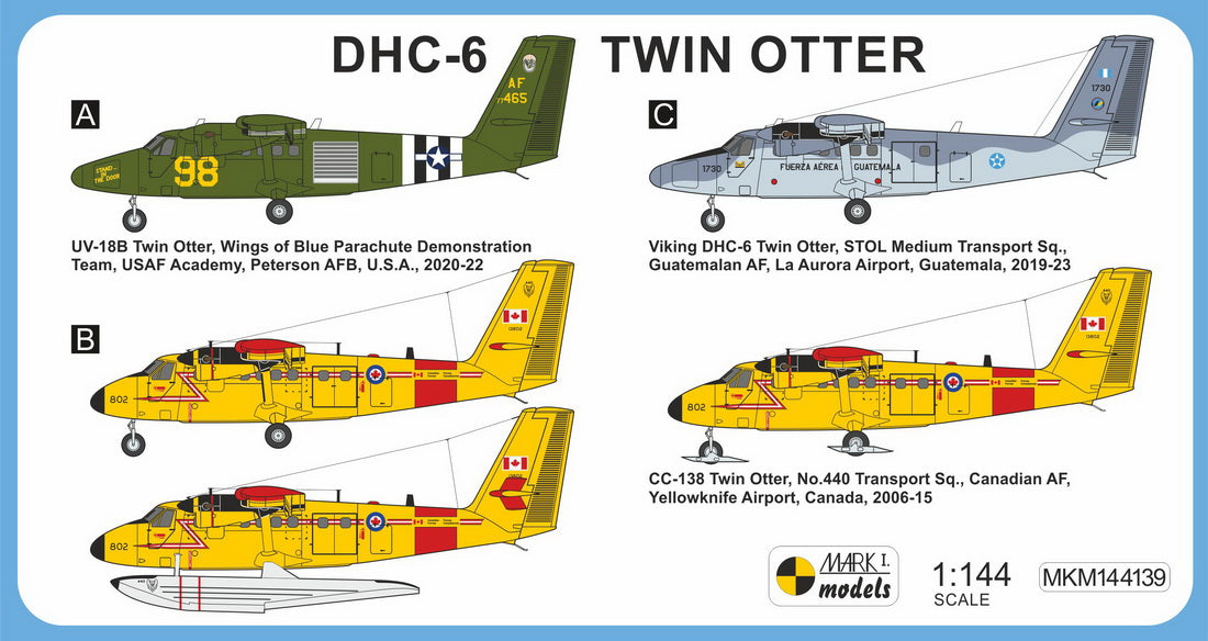 Mark I Models MKM144139 1:144 DHC-6 Twin Otter 'In the Americas'