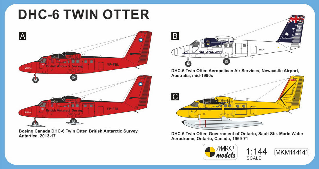 Mark I Models MKM144141 1:144 DHC-6 Twin Otter 'Twotter'