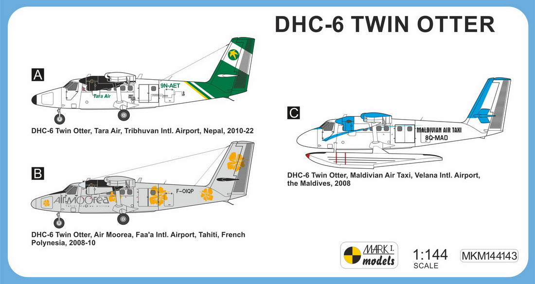 Mark I Models MKM144143 1:144 DHC-6 Twin Otter 'Holiday Season'