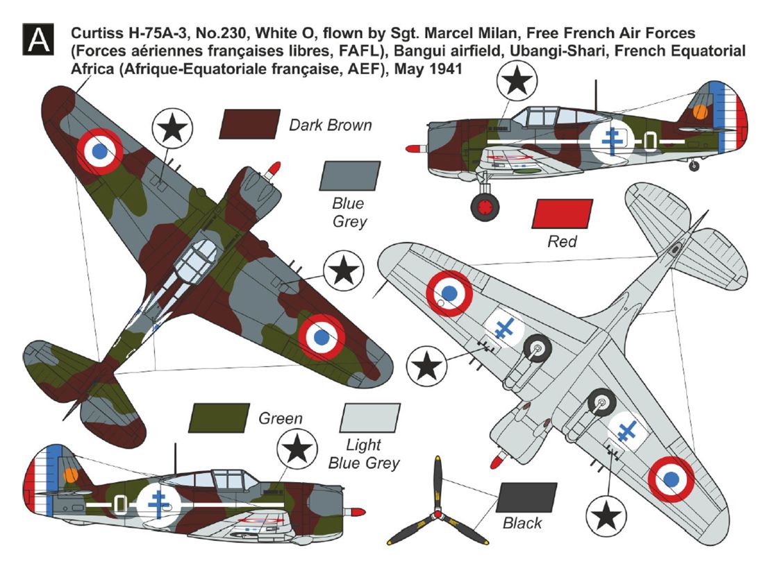 Mark I Models MKM144144 1:144 Curtiss H-75A/Mohawk IV 'Allied Pilots'