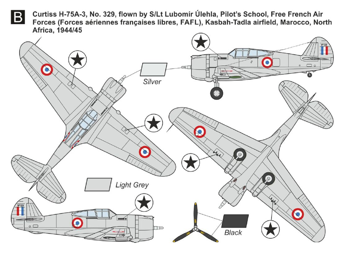 Mark I Models MKM144144 1:144 Curtiss H-75A/Mohawk IV 'Allied Pilots'
