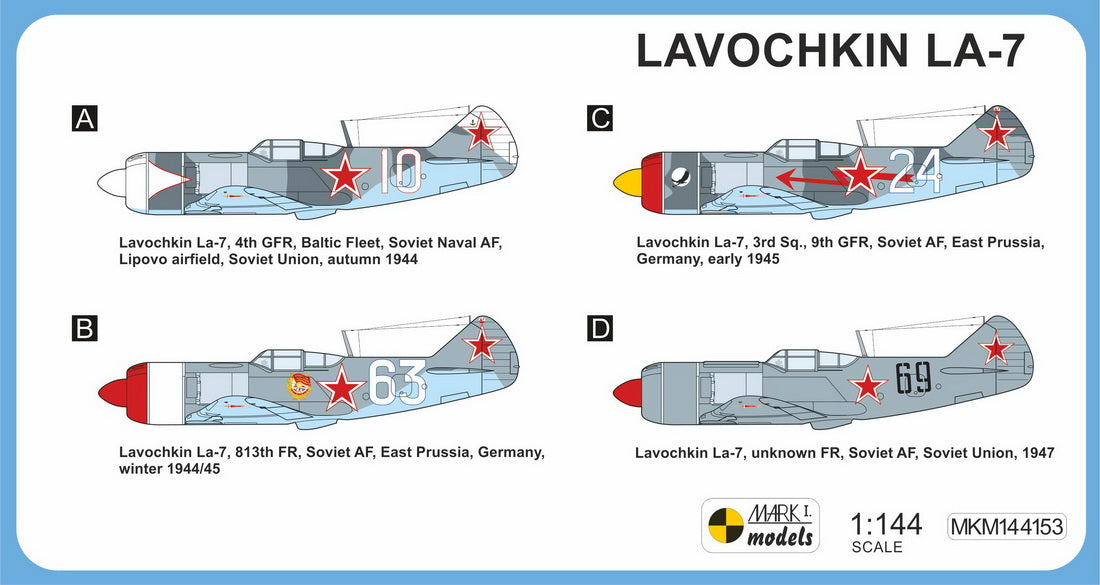 Mark I Models MKM144153 1:144 Lavochkin La-7 'Supreme Fighter' (2in1)