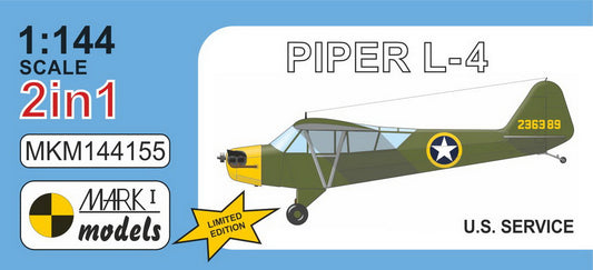 Mark I Models MKM144155 1:144 Piper L-4 'US Service' (2in1) bagged